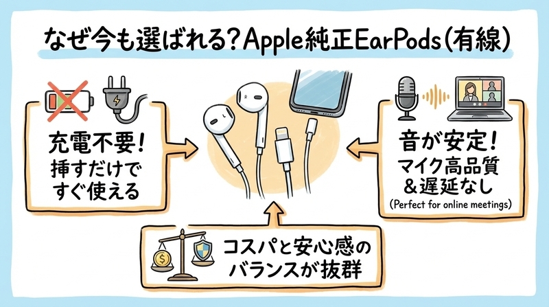 アップル有線イヤホンのメリットを徹底レビュー