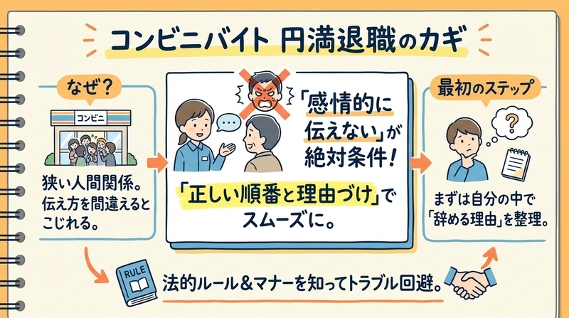 コンビニバイトを辞めるときにまず考えるべきこと