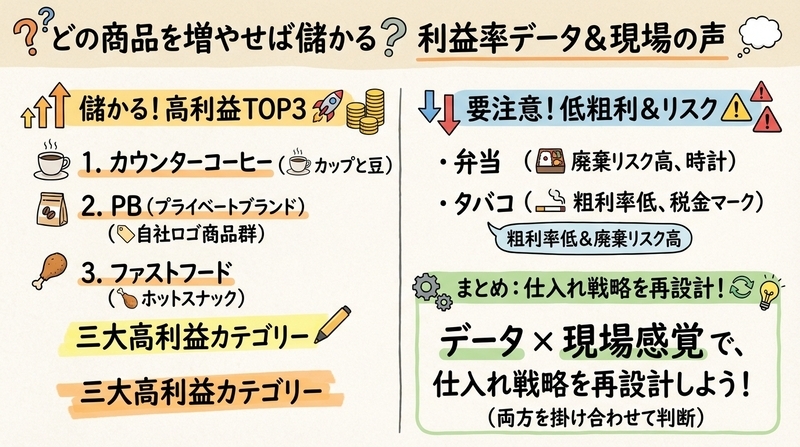 最新データで見る「コンビニ利益率の高い商品ランキング」