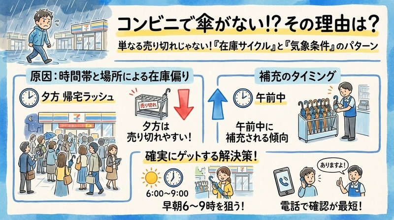 なぜ「コンビニで傘が売ってない」のか？その本当の理由と最短の答え