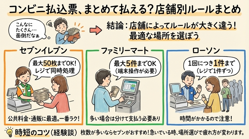コンビニで複数の支払いは可能？最初に知るべき“正解”
