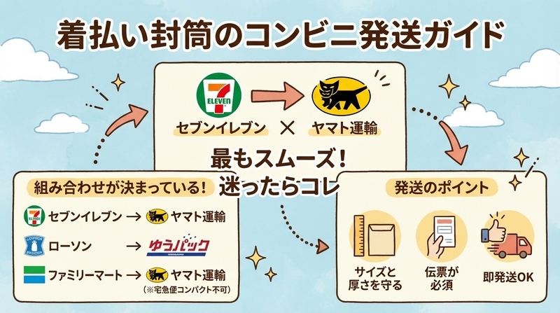 もう迷わない！着払い封筒はコンビニで「こう送る」のが正解
