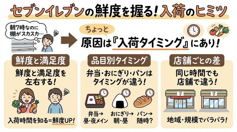 最も鮮度の高いセブン商品を買うには「入荷時間」がすべて
