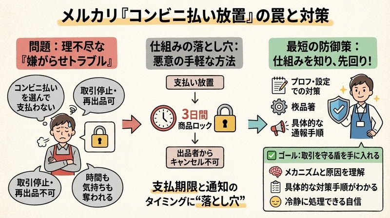 メルカリのコンビニ払いで嫌がらせされたら？トラブル防止策 - 暮らし