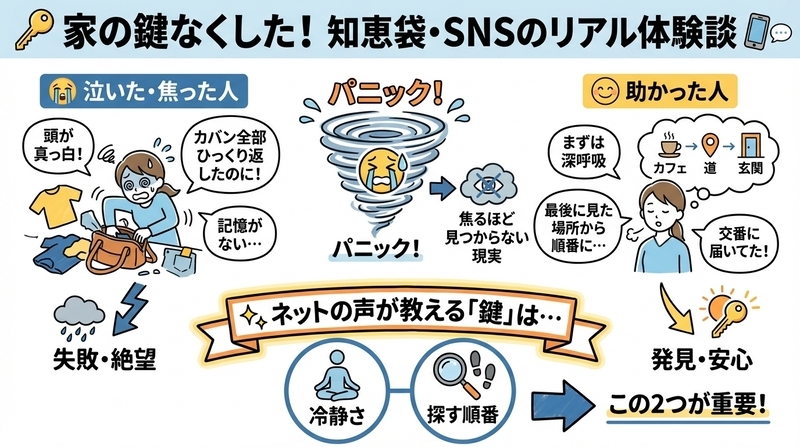 家の鍵なくした知恵袋やSNSで語られるリアルな体験談
