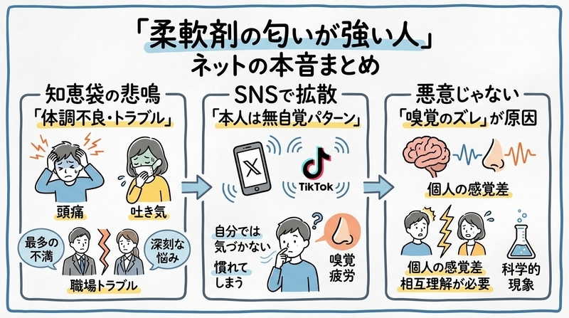 柔軟剤の匂いがする人は「知恵袋」でどう言われている？リアルな本音まとめ