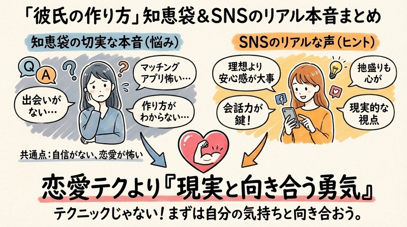 彼氏の作り方は知恵袋でどう語られている？SNSのリアル本音まとめ