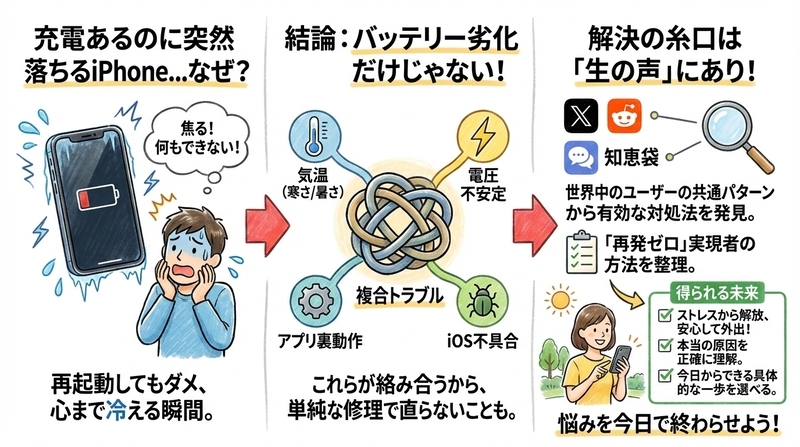 iPhoneが勝手に電源落ちる原因と対処法|知恵袋まとめ