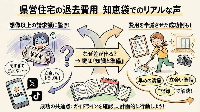 県営住宅の退去費用は知恵袋でどう語られている？リアルな声まとめ