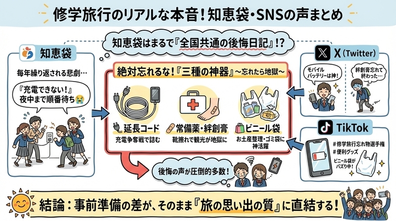 修学旅行は知恵袋で何が語られている？リアルな本音まとめ