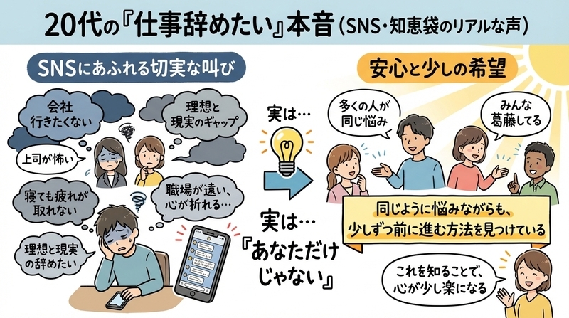 20代が「仕事辞めたい」と思う本音は?知恵袋・X・SNSでのリアルな声まとめ