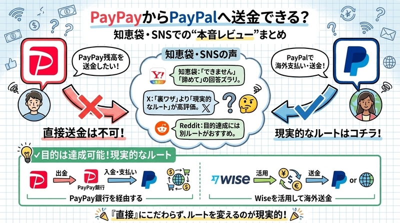 PayPayからPayPalへ送金できる？知恵袋やSNSでの“本音レビュー”まとめ