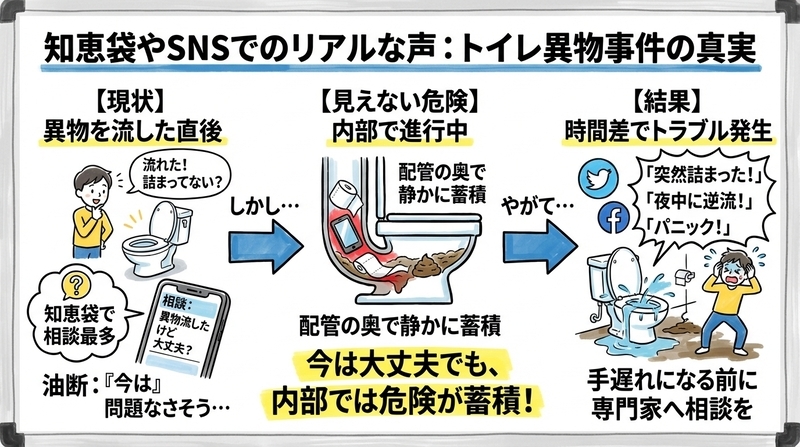知恵袋やSNSで語られる「トイレ異物事件」のリアル