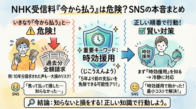 NHK受信料の「今から払う」は危険？知恵袋・SNSの本音まとめ