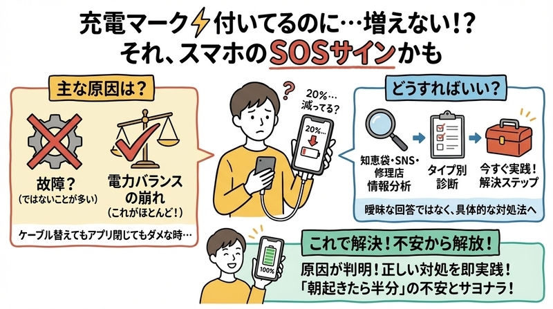 充電マークついてるのに充電されない原因｜知恵袋の解決策
