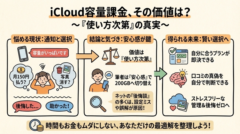iCloudの容量は購入すべきか?知恵袋の後悔しない判断基準