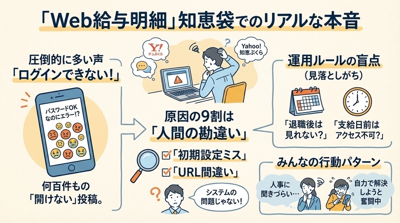 web給与明細は知恵袋でどう言われている？リアルな口コミと本音まとめ