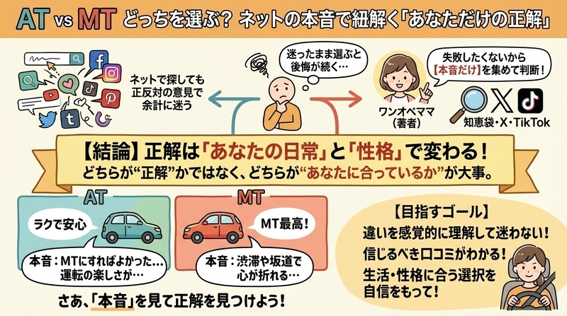 オートマとマニュアルはどっちがいい？知恵袋の本音まとめ