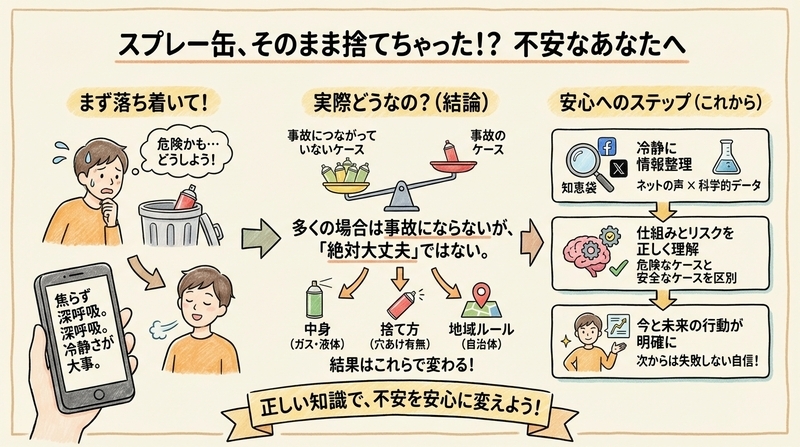 スプレー缶をそのまま捨ててしまった|知恵袋のリスクと対処法