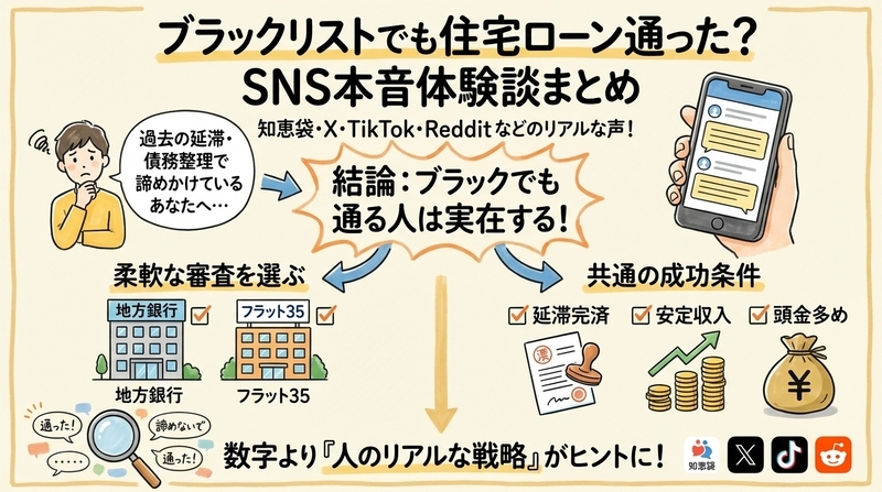 ブラックリストでも住宅ローン通った?知恵袋やSNSの“本音体験談”を総まとめ