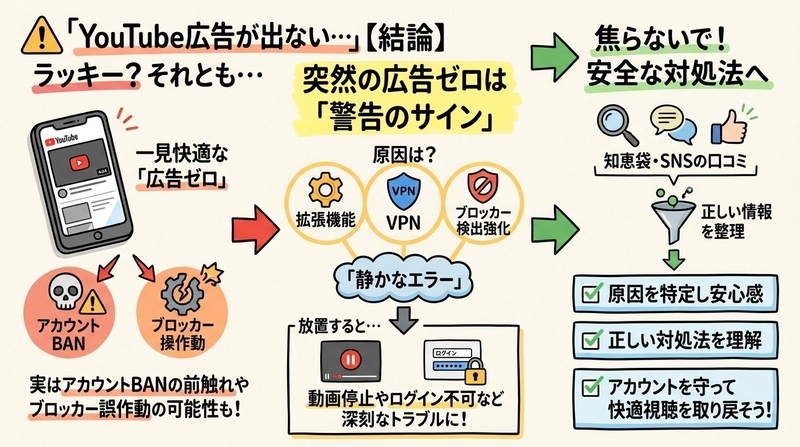 YouTubeの広告が出なくなった原因は？知恵袋の意外な真相