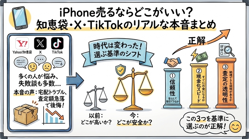 iPhone売るならどこがいい？知恵袋・X・TikTokのリアルな本音まとめ