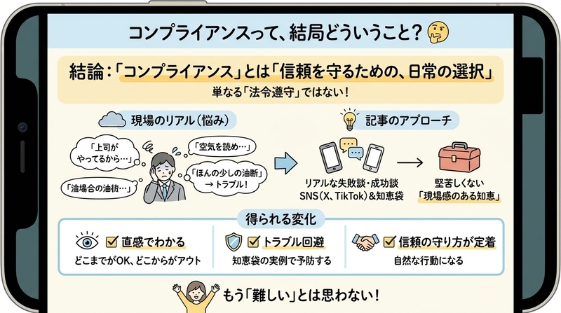 コンプライアンスとは？わかりやすく知恵袋の本音で解説