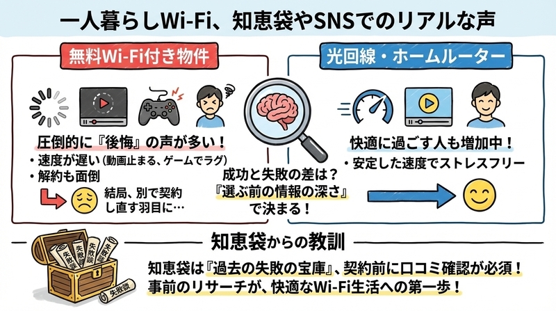 一人暮らしWi-Fi、知恵袋やSNSではどう言われてる？
