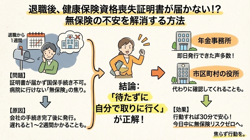 健康保険資格喪失証明書が届かない|知恵袋の即日発行ルート