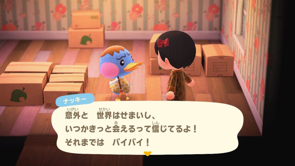 あつ森日記 ナッキーちゃんの写真と引っ越し 幸せになりたいけど 頑張りたくない