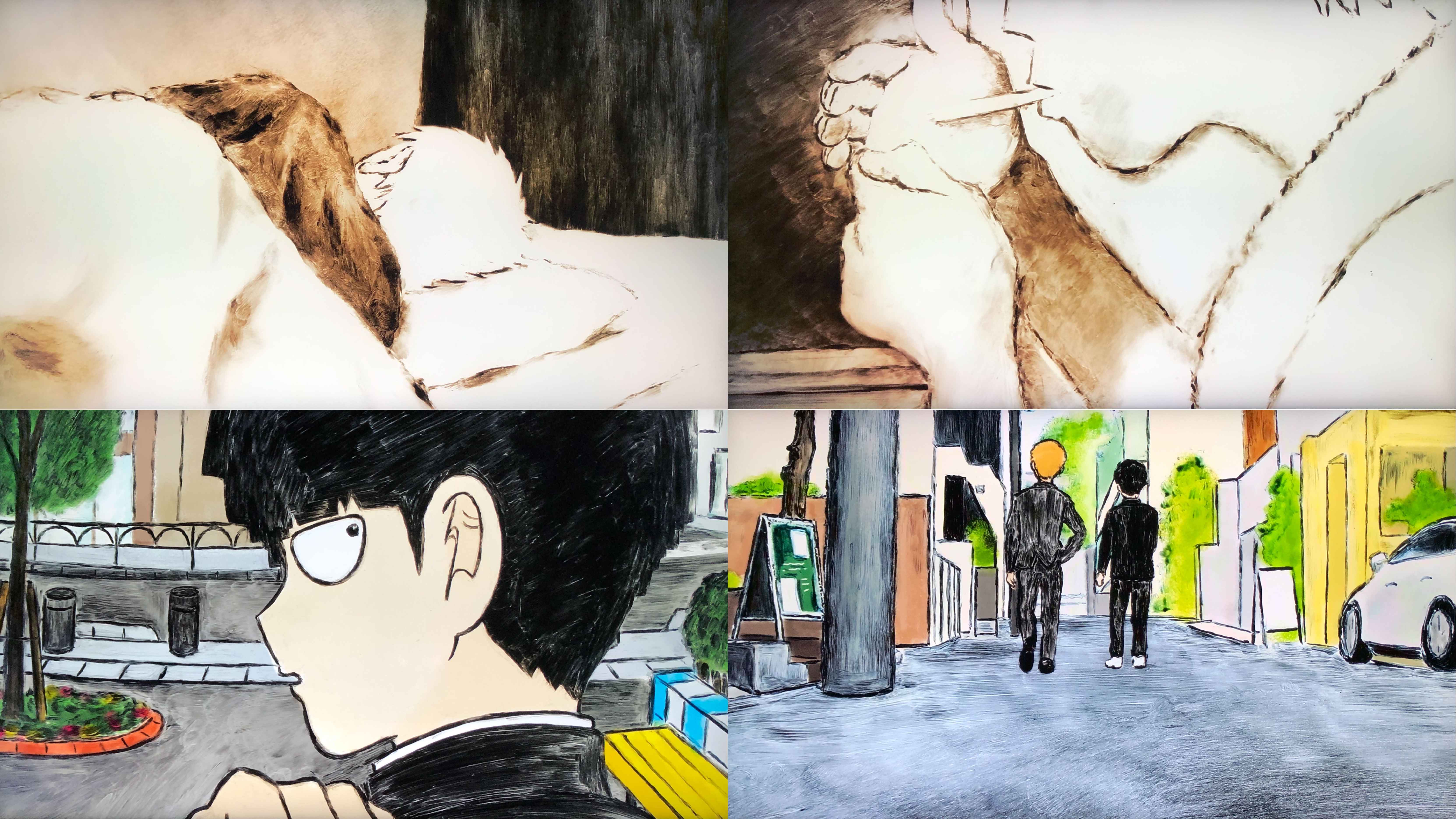 タイトル「先輩は臭う」抽象画 　手書き タイトル「先輩は臭う」抽象画 手書き タイトル「先輩は臭う」抽象画