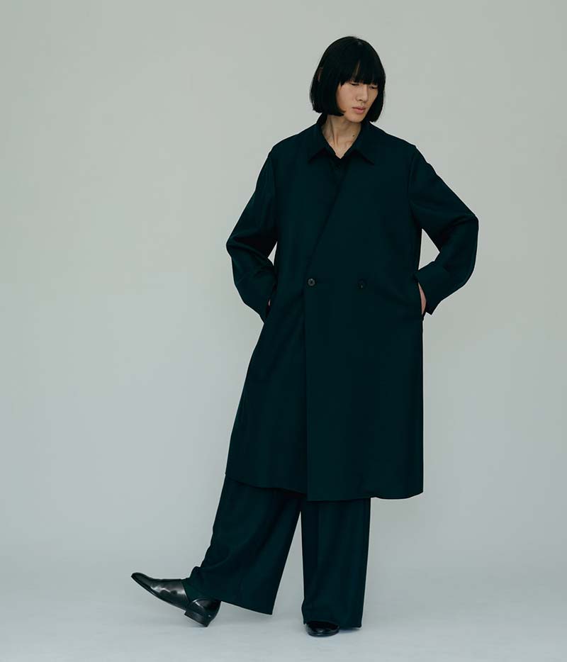 ETHOSENS LAYER COLLAR COAT 19aw | mekimi.co.il