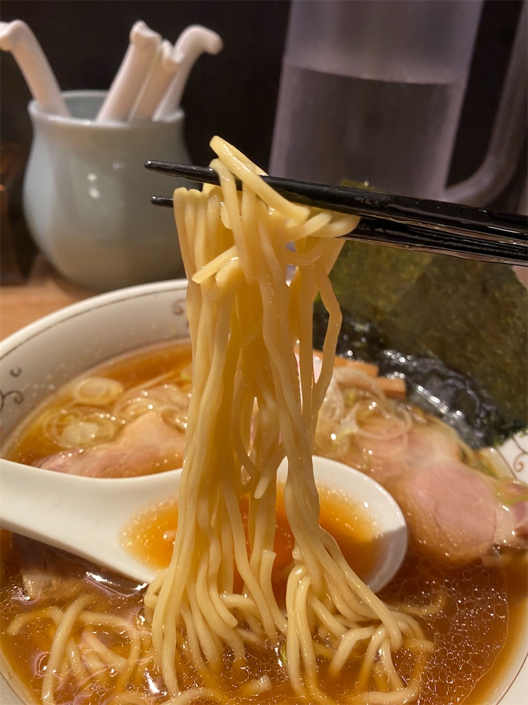 中華そば勝本のラーメンの麺