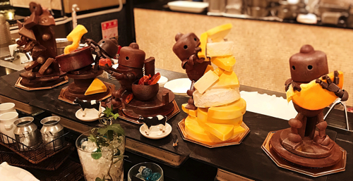 ザ・テラス2018年6月チーズデザートブッフェのディスプレイ