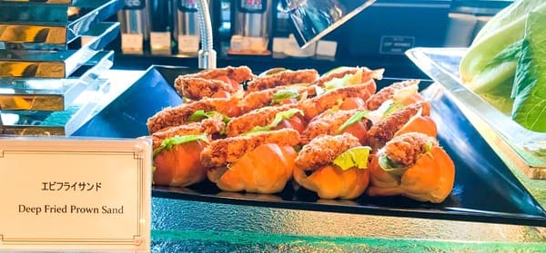 ニューオータニ東京のサンドウィッチ エビフライサンド