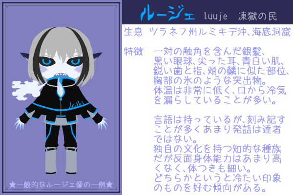 種族「ルージェ」　資料　byネヤノ