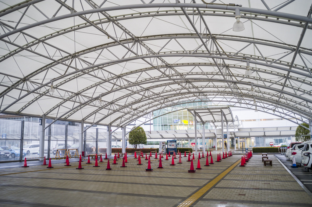 富士山静岡空港の駐車場広場