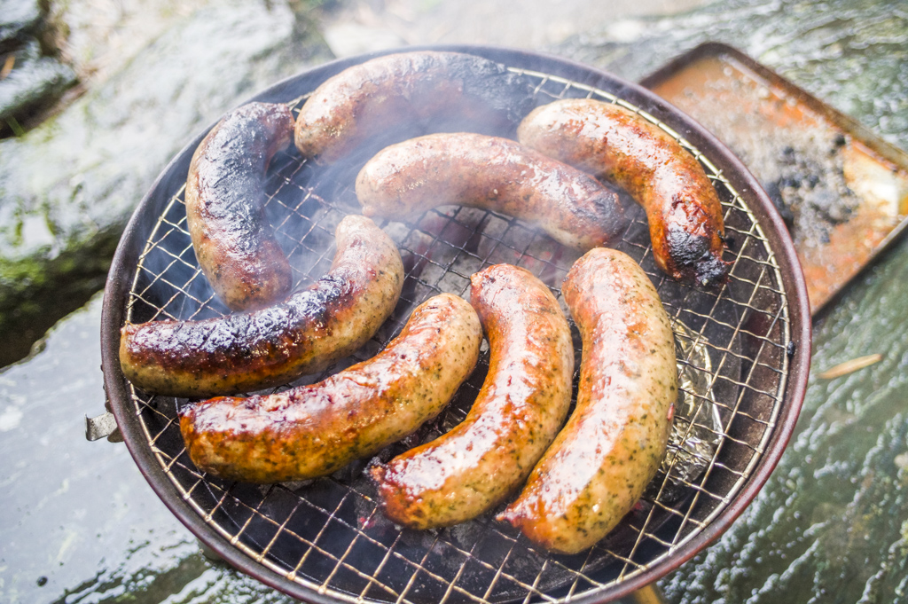 ソーセージを焼き過ぎて失敗でもうまい