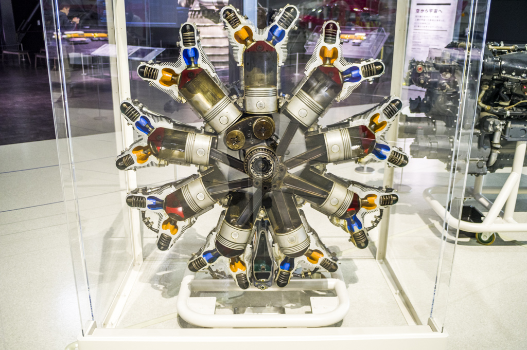 星型エンジンレシプロエンジンの可動模型