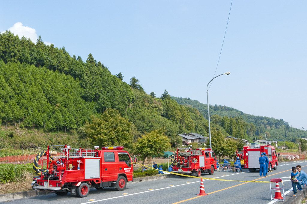 龍勢祭り 安全性 消防車 龍勢祭り 安全性 消防車