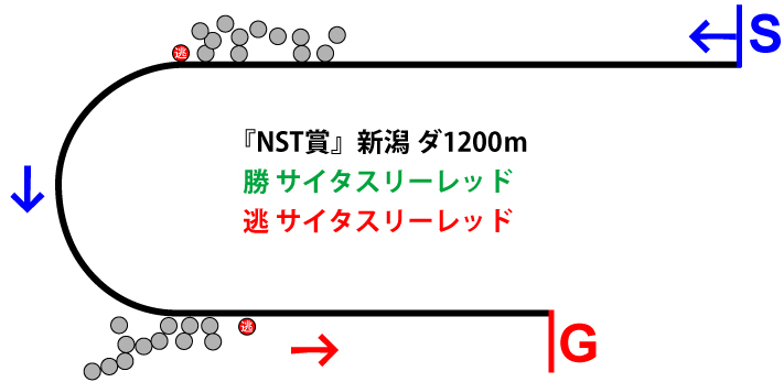 NST賞2018年のレース展開位置取り図