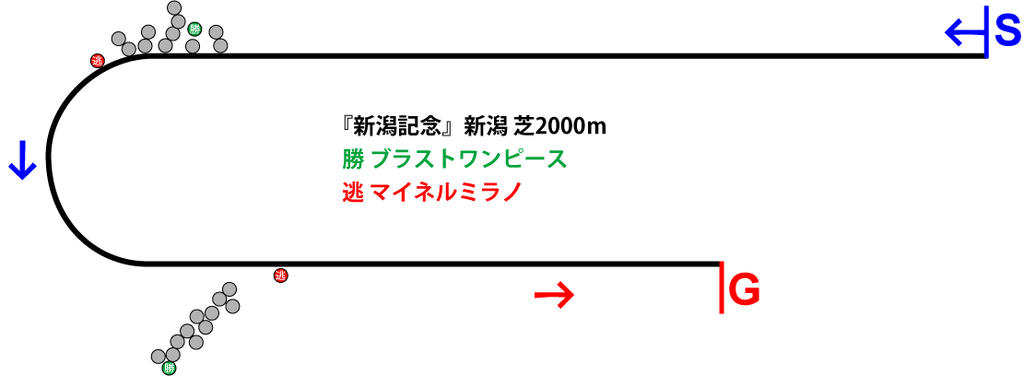 新潟記念2018年のレース展開位置取り図