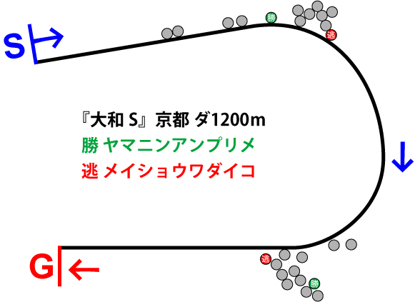 大和ステークス2019年のレース展開位置取り図