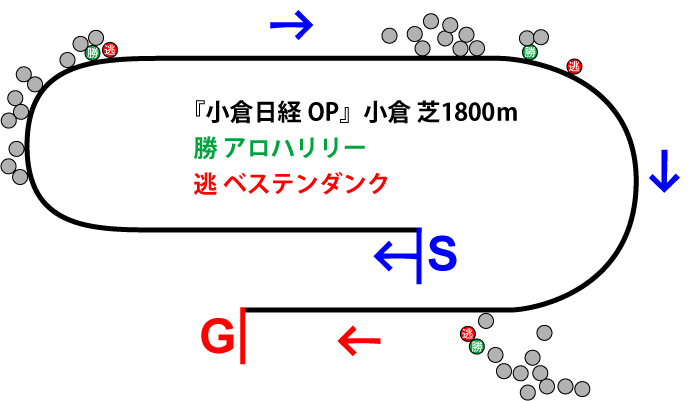 小倉日経オープン2019年のレース展開位置取り図