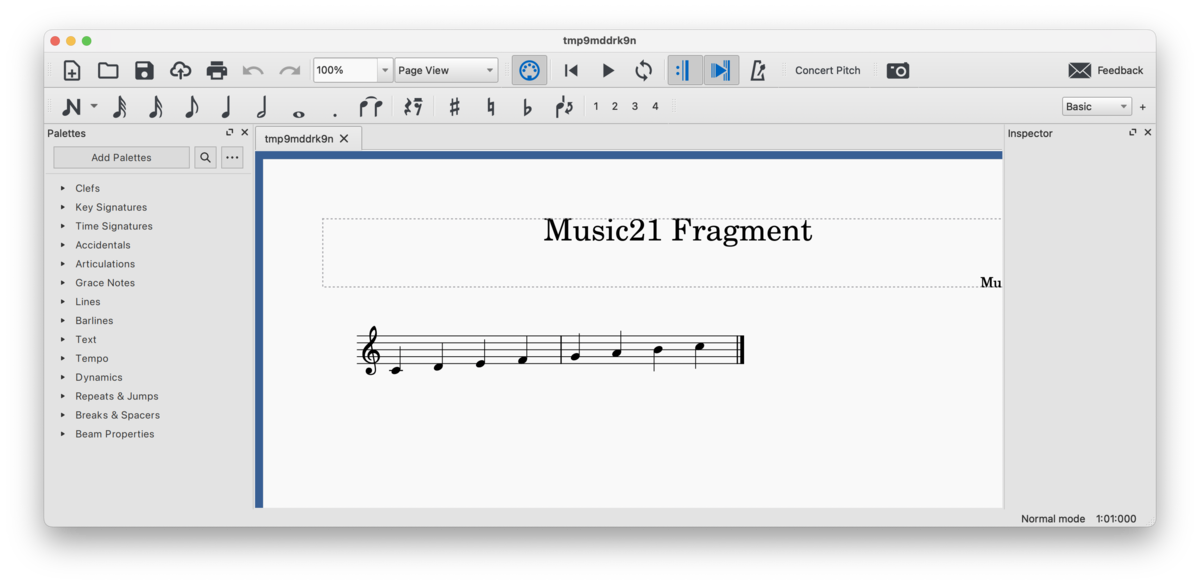 music21とMuseScore 3を使ってMMLを譜面に変換した