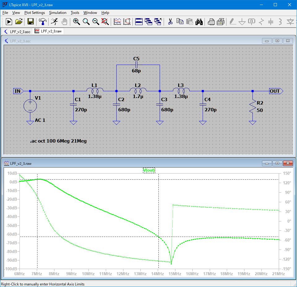 40m QCXのLPF改良設計 - 非職業的技師の覚え書き