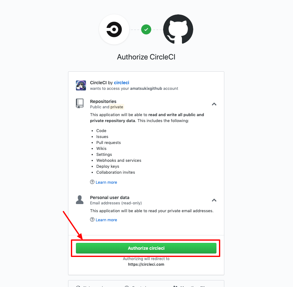 f:id:amatsukixprog:20191023022023p:plain authorize-circleci