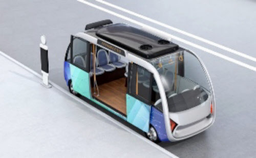 自動運転バスの乗り降り時のイメージ図（図虫提供）