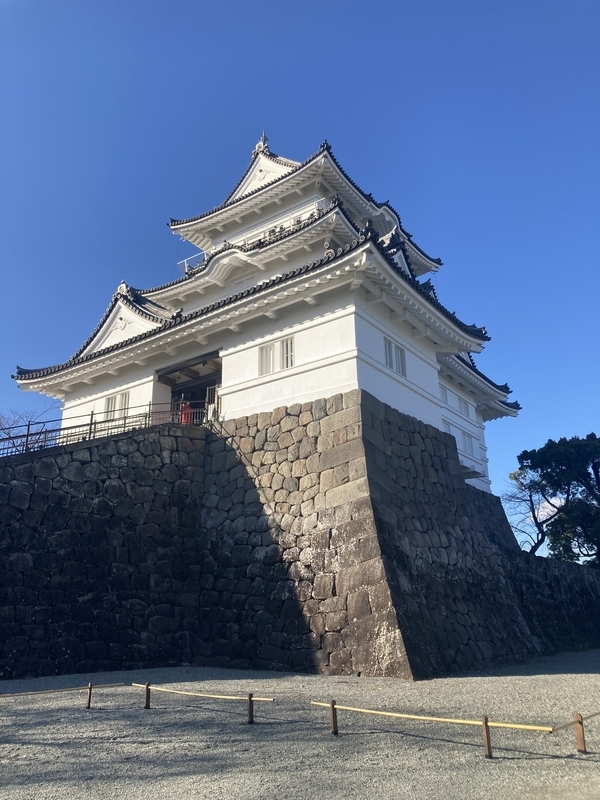 小田原城天守閣と石垣