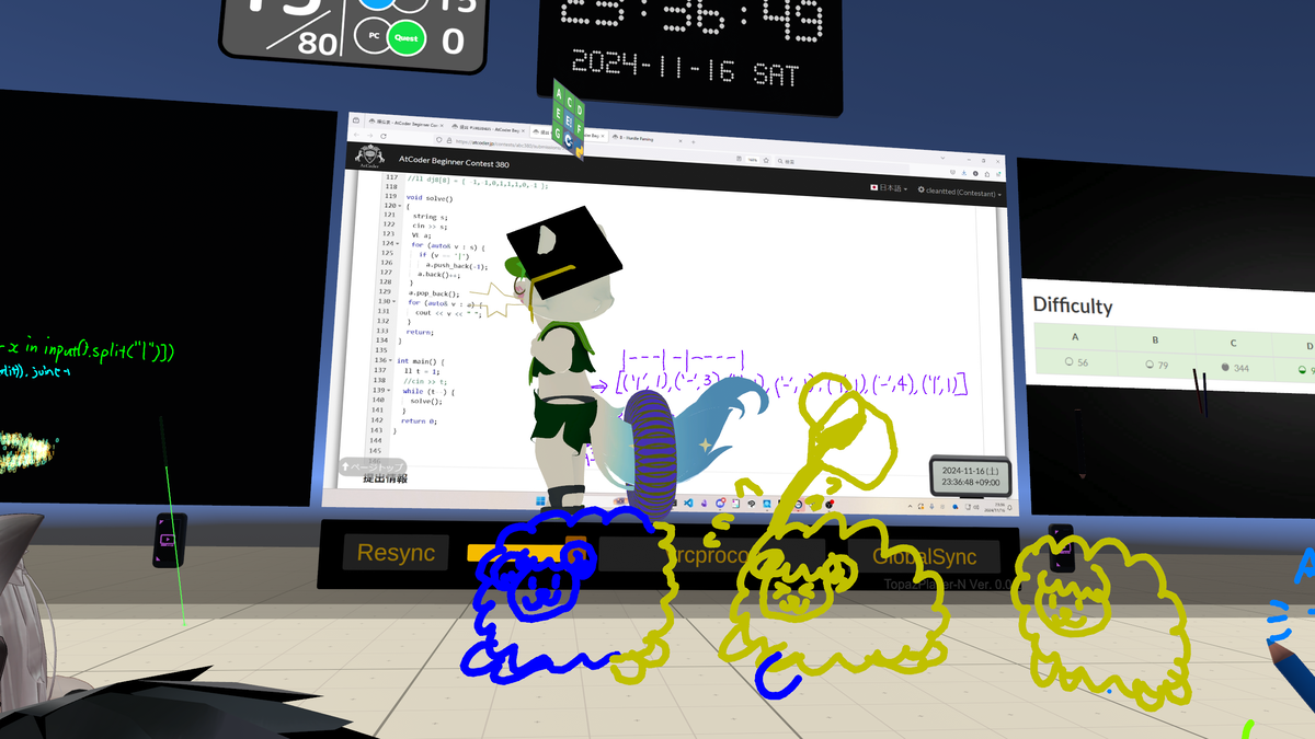 【VRChat】【AtCoder】VRC競プロ部のABC感想会とはなんなのか - あめんばーどのバーチャル日記